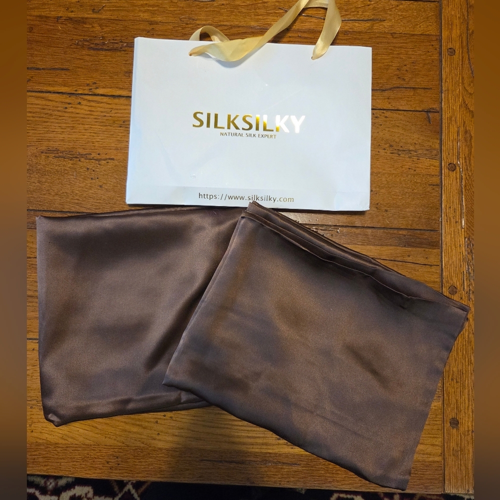 SilkSilky Brown Silk Pillowcases